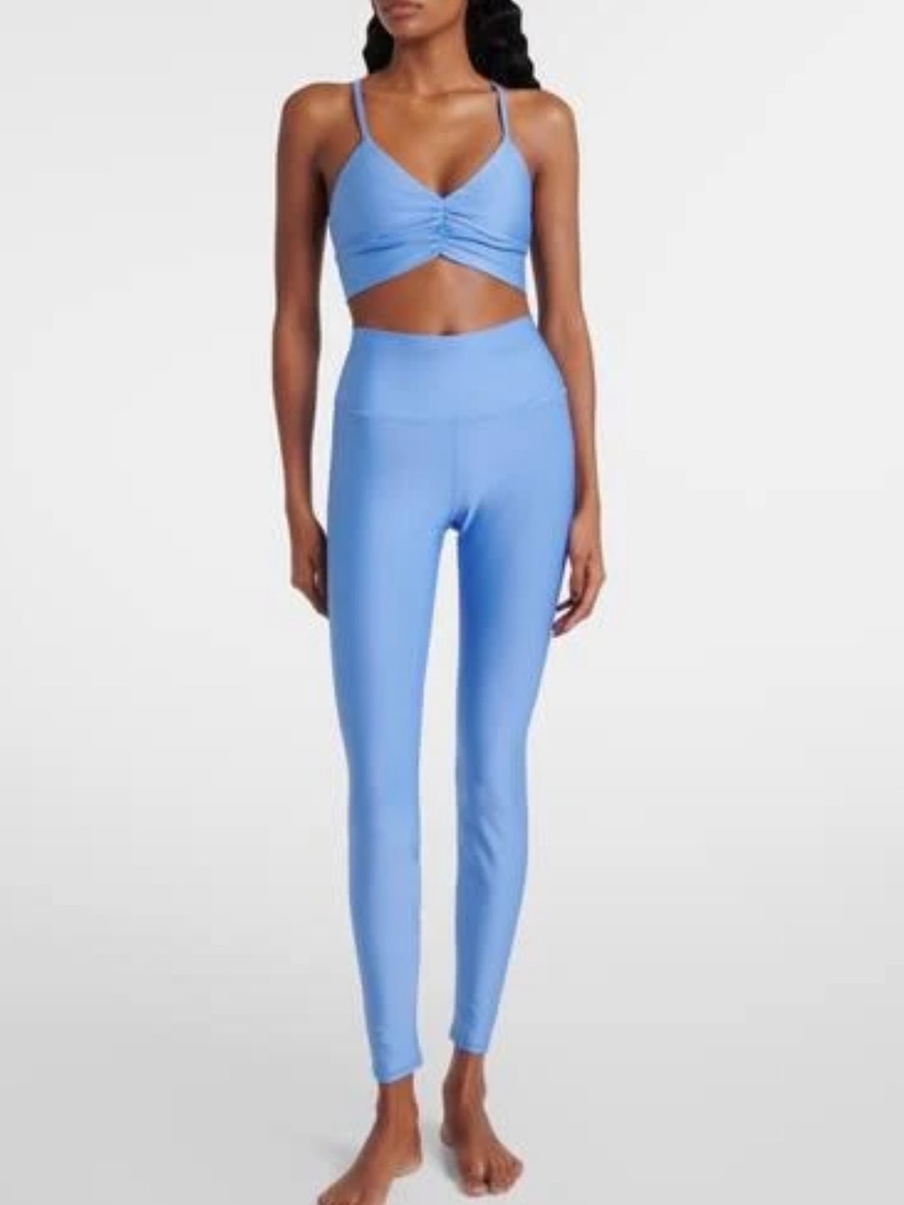 ALO Airlift Divine Sports Bra in Crystal Clear Blue Size Large NWT